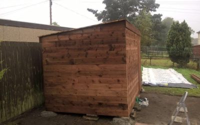 Solid Pine Shed.