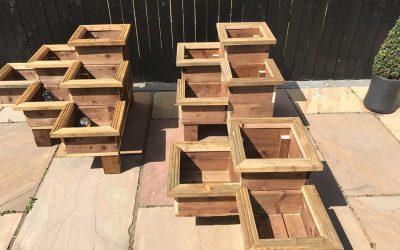 Wooden Decorative Garden Pots