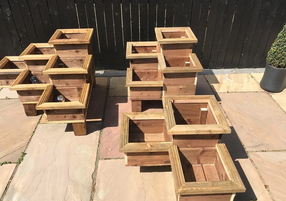 Wooden Decorative Garden Pots