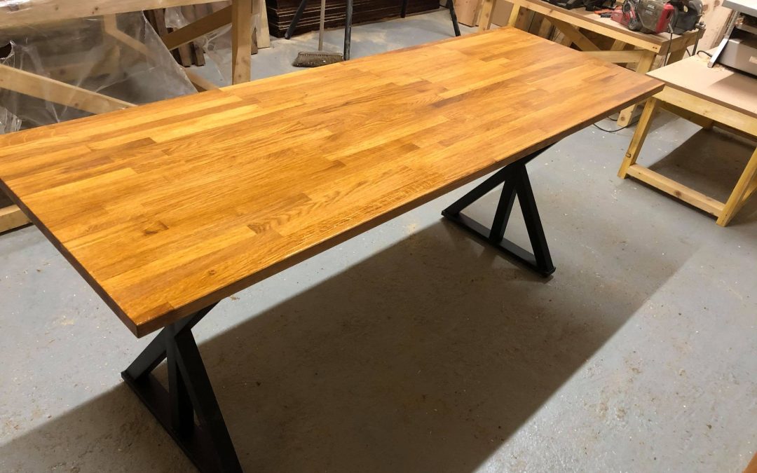 Industrial Style Wooden Oak Table