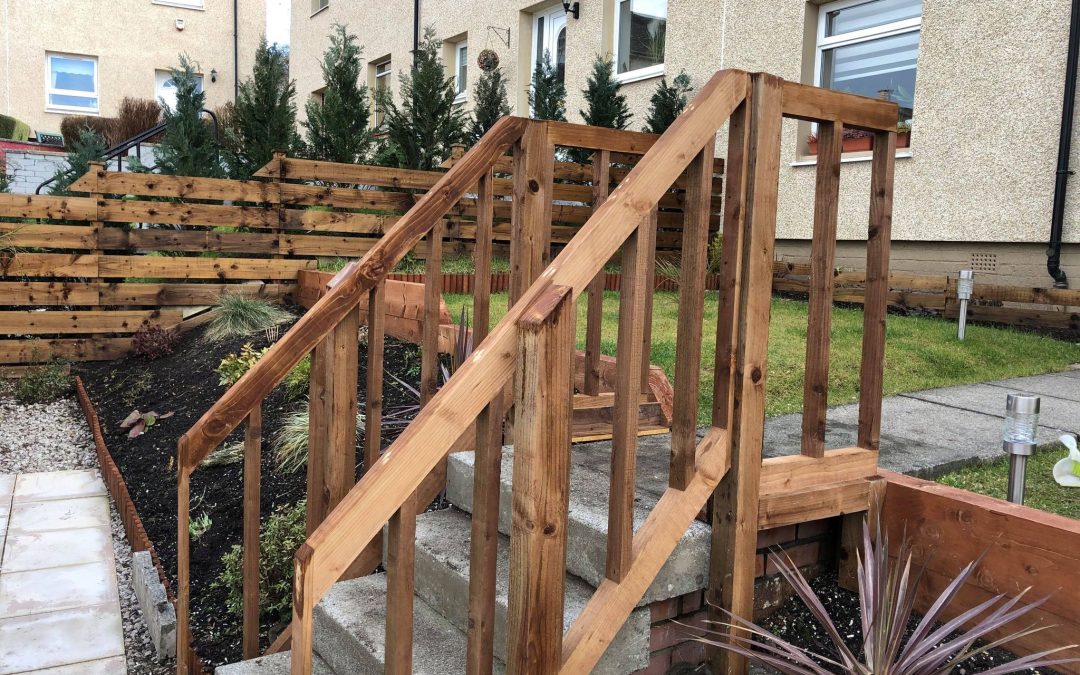 Wooden Railing in the Garden