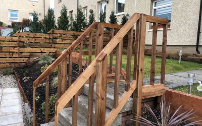 Wooden Railing in the Garden
