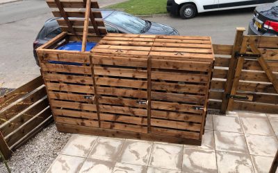 Wooden Solid Bin Shed Cover