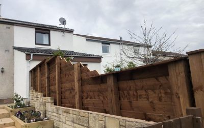 Tall wooden solid fence.