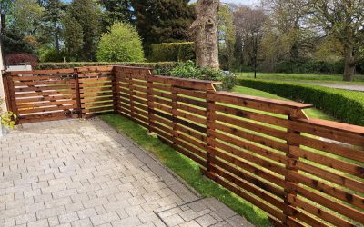 Low wooden rusic fence