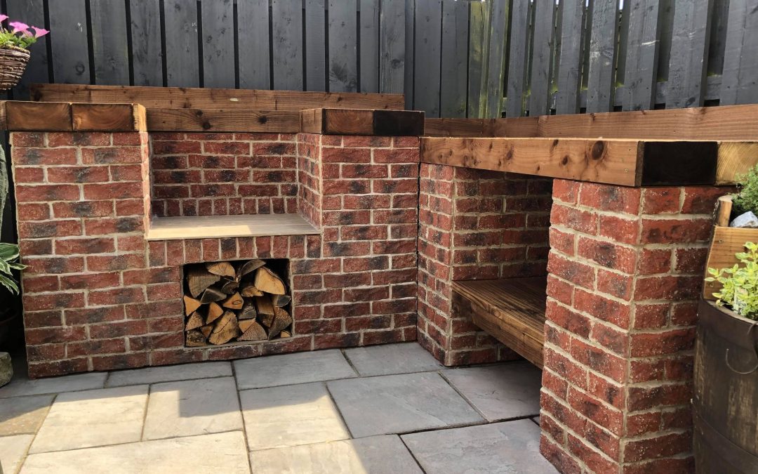Stylish Outdoor Brick Kitchen