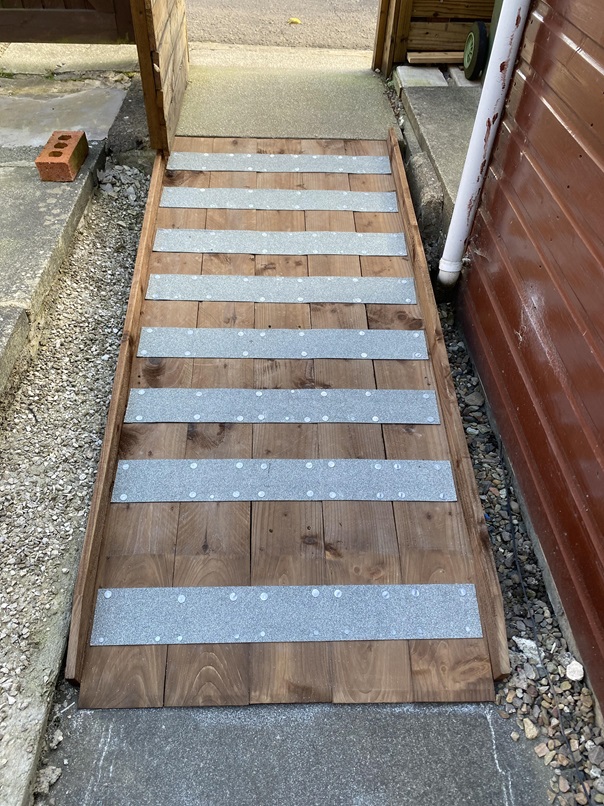 wooden wheelchair ramp