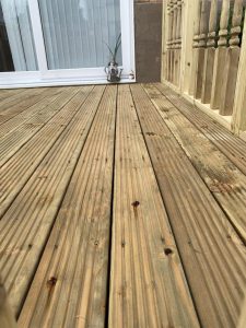 Pine Decking with Railing