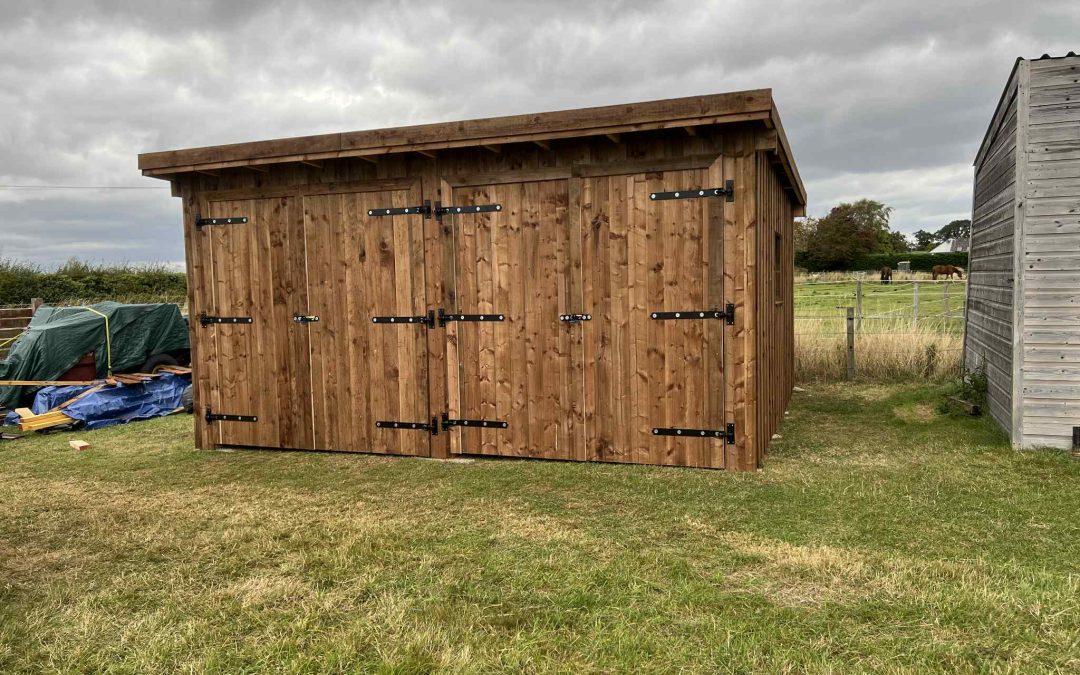 Timber Double Garage in Pencaitland – Larch & Pine Farm Building