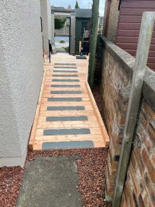 wooden wheelchair ramp