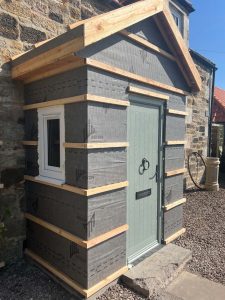 PVC composite cladding on porch extension
