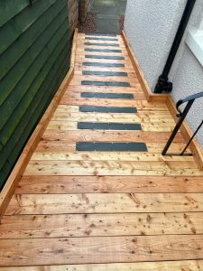 wooden wheelchair ramp
