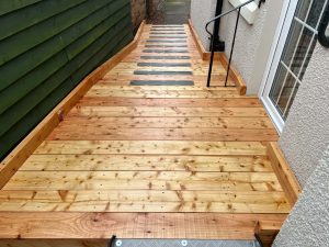 wooden wheelchair ramp